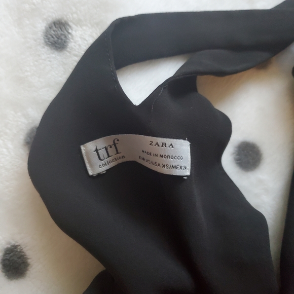 Zara Black Halter Top with Bow Tie Back - Picture 3 of 3